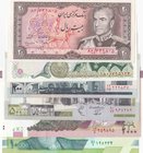 Iran, 6 Pieces UNC Banknotes
20 Rials, 1974-79/ 50 Rials, 19169/ 200 Rials, 2003/ 500 Rials, 2003/ 2000 Rials, 2005/ 10000 Rials, 2017
Estimate: $ 1...