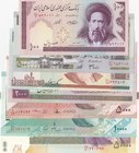 Iran, 7 Pieces UNC Banknotes
100 Rials, 1985/ 500 Rials, 2003/ 1000 Rials, 1992/ 2000 Rials, 1986-2005/ 5000 Rials /10000 Rials, 2009/ 50000 Rials, 2...
