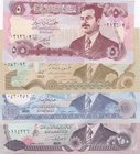 Iraq, 50 Dinar, 100 Dinar and 250 Dinar, 1992/1995, UNC, p80/p83/p84/p85, (Total 4 banknotes)
Saddam Husein portrait
Estimate: $ 10-20