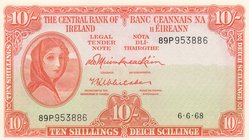 Ireland Republic, 10 Shillings, 1968, UNC, p63a
serial number: 89P 953886, Portrait of Lady Hazel Lavery
Estimate: $ 80-100