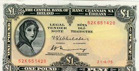 Ireland Republic, 1 Pound, 1975, AUNC, p74r2
serial number: 52K 651420, Portrait of Lady Hazel Lavery
Estimate: $ 40-60