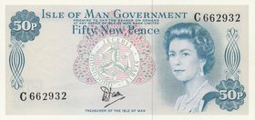 Isle of Man, 50 New Pence, 1979, UNC, p33a
serial number: C 662932, Portrait of Queen Elizabeth II
Estimate: $ 20-40