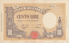 Italia, 100 Lire, 1943, XF, p68
serial number: D36 097493, Signature Azzolini and Urbini
Estimate: $ 40-60
