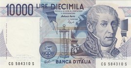 Italia, 10000 Lire, 1984, UNC, p112c
serial number: CG 584310 S, Signature Fazio and Speziali, Portrait of Volta
Estimate: $ 10-20