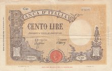 Italy, 100 Lire, 1896-1943, VF, p60
serial number: C63 018240, Signature Azzolini and Urbini
Estimate: $ 20-40