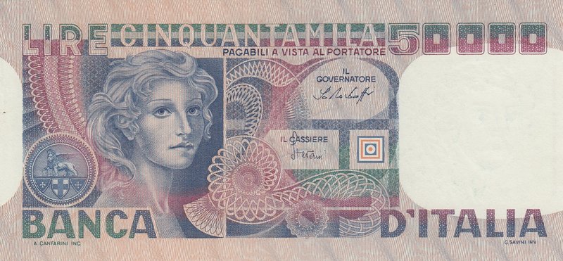 Italy, 50.000 Lire, 1977, UNC (-), p107a
serial number: AA 256901 I
Estimate: ...