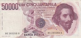 Italy, 50000 Lire, 1984, VF, p113a
serial number: BC 283250 G, Signature Ciampi and Stevani, Portrait of G.L. Bernini
Estimate: $ 20-40