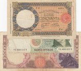 Italy, 3 Pieces Mixing Condition Banknotes
50 Lire, 1933, FINE/ 5000 Lire, 1985, POOR/ 10000 Lire, 1962, FINE
Estimate: $ 40-60