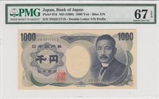 Japan, 1000 Yen, 1990, UNC, p97d
PMG 67 EPQ, serial number: SN 321171S
Estimate: $ 75-150