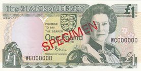 Jersey, 1 Pound, 2000, UNC, p26s
serial number: WC000000, Signature Ian Black, Portrait of Queen Elizabeth II
Estimate: $ 10-20