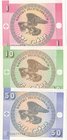 Kyrgyzstan, 1 Tyiyn, 10 Tyiyn and 50 Tyiyn, 1993, UNC, p1/p2/p3, (Total 3 banknotes)
Estimate: $ 5-10