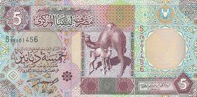 Libya, 5 Dinars, 2002, UNC, p65a
serial number: 5B/70901456, Signature 4, Figure of Camel
Estimate: $ 10-20