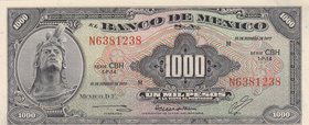 Mexico, 1000 Pesos, 1977, UNC, p52t
serial number: CBH N6381238, Portrait of Cuauhtemoc
Estimate: $ 10-20
