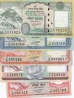 Nepal, 5 Rupees, 10 Rupees, 20 Rupees, 50 Rupees and 100 Rupees, 2012/2013, UNC, (Total 5 banknotes)
Mt. Everest at left.
Estimate: $ 10-20
