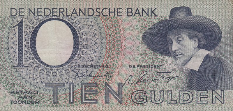 Netherlands, 10 Gulden, 1943, XF (-),p59
serial number: 2.AX.071732
Estimate: ...