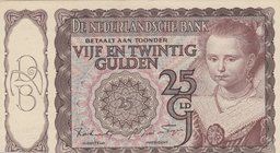 Netherlands, 25 Gulden, 1943, UNC, p60
serial number: 8AD 062129, Young Girl Portrait by Paulus J. Moreelse
Estimate: $ 50-100