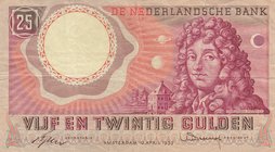 Netherlands, 25 Gulden, 1955, VF, p87
serial number: I YC 062333, Portrait of Christiaan Huygens
Estimate: $ 20-40