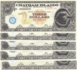 New Zealand (Chatham Islands), 5 Pieces UNC Banknotes
3 Dollars, 2001/ 5 Dollars, 2001/ 8 Dollars, 2001/ 10 Dollars, 2001/ 15 Dollars, 2001
Estimate...