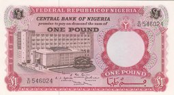 Nigeria, 1 Pound, 1967, UNC, p8
serial number: B/62 546024
Estimate: $ 5-10