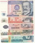 Peru, 10 İntis, 50 İntis, 100 İntis, 1000 İntis and 10.000 İntis, 1987/1988, UNC, (Total 5 banknotes)
Estimate: $ 10-20