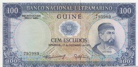 Portuguese Guinea, 100 Escudos, 1971, UNC, p45a
serial number: 795989, Portrait of N. Tristaoat
Estimate: $ 40-60