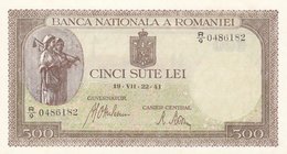 Romania, 500 Lei, 1941, UNC, p51
serial number: R/9 0486182
Estimate: $ 10-20