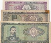 Romania, 10 Lei, 25 Lei and 50 Lei, 1966, FINE / VF, p94/p95/p96, (Total 3 banknotes)
Estimate: $ 10-20