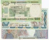 Rwanda, 500 Francs, 1000 Francs and 5000 Francs, 2004/ 1988/ 1988, UNC, p30/ p21a/ p22a, (Total 3 Banknotes)
serial numbers: AC5812105, D9563213 and ...