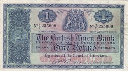 Scotland, 1 Pound, 1958, VF (+), p157d
serial number: 1/3 255009
Estimate: $ 25-50