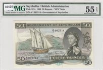 Seychelles, 50 Rupees, 1968, AUNC, p17a
PMG 55 EPQ, serial number: A/1 002314, Queen Elizabeth Iı portrait
Estimate: $ 1250-2500