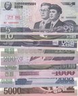 Korea, 9 Pieces UNC Banknotes
5 Won, 2002/ 20 Won, 2002/ 50 Won, 2002/ 100 Won, 2008/ 200 Won, 2008/ 500 Won, 2008/ 1000 Won, 2008/ 2000 Won, 2008/ 5...