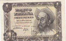 Spain, 1 Peseta, 1951, UNC, p139a
serial number: C9866732, Portrait of Don Quijote
Estimate: $ 15-30