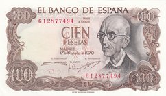 Spain, 100 Pesetas, 1970, UNC, p152
serial number: 612877494
Estimate: $ 10-20