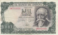 Spain, 1000 Pesetas, 1971, XF, p154
serial number: 2M7715755, Portrait of Jose Echegaray
Estimate: $ 10-30