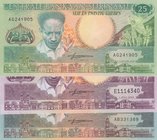 Suriname, 25 Gulden, 100 Gulden and 250 Gulden, 1988/ 1986/ 1988, UNC, (Total 3 Banknotes)
serial numbers: AG241905, E1114340 and AB331389
Estimate:...