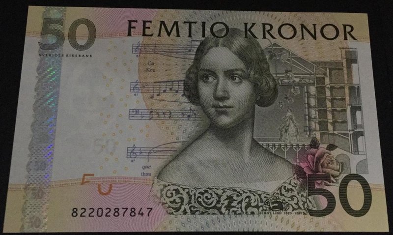 Sweden, 50 Kronor, 2008, UNC, p64b
serial number: 8220287847, Portrait of Jeny ...