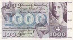 Switzerland, 1000 Franken, 1973, XF, p52l
serial number: 7G42789
Estimate: $ 500-1000