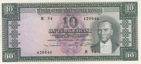 Turkey, 10 Lira, 1963, XF, p161, 5/6. Emission
serial number: B54 420046, a portrait of Turkey's founder Mustafa Kemal Ataturk, natural
Estimate: $ ...