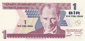 Turkey, 1 New Turkish Lira, 2005, UNC, p216, 8/1. Emission, RADAR
Serial number: A10 073370, a portrait of Turkey's founder Mustafa Kemal Ataturk
Es...