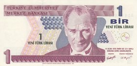 Turkey, 1 New Turkish Lira, 2005, UNC, p216, 8/1. Emission, RADAR
Serial number: A14 016610, a portrait of Turkey's founder Mustafa Kemal Ataturk
Es...