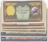 Turkey, 1. Emission COPY banknotes set
10 Lira, 50 Lira, 100 Lira (2) and 1000 Lira (2), Mustafa Kemal Atatürk portrait, ATTENTION, NOT REAL BANKNOTE...