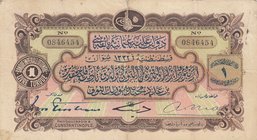 Turkey, Ottoman Empire, 1 Lira, 1914, VF, p68
V. Mehmed Reşad period, Ottoman Bankl İssues, AH:1332, sign: Tristram-Nias / H. Cahid, Type 1, serial n...