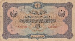 Turkey, Ottoman Empire, 1 Lira, 1915, VF, p69, Talat / Hüseyin Cahid
V. Mehmed Reşad period, AH: 1331, sign: Talat / Hüseyin Cahid, serial number: A ...