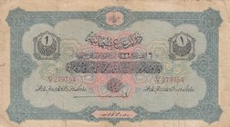 Turkey, Ottoman Empire, 1 Lira, 1916, VF, p90a, Talat / Hüseyin Cahid
V. Mehmed Reşad period, sign: Talat / Hüseyin Cahid, AH:1332, serial number: V ...