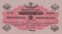 Turkey, Ottoman Empire, 1/2 Lira, 1917, VF, p98, Cavid / Hüseyin Cahid
V. Mehmed Reşad period, sign: Cavid / Hüseyin Cahid, AH:1332, serial number: M...