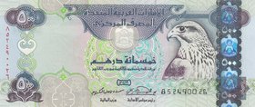 United Arab Emirates, 500 Dirhams, 2008, UNC, p32c
serial number: 852490026, AH1429 (2008), Al Hosn Palace in Abu Dhabi
Estimate: $ 200-300