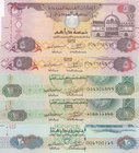 United Arab Emirates, 5 Pieces UNC Banknotes
5 Dirhams, 2015 (x2)/ 10 Dirhams, 2009/ 10 Dirhams, 2015/ 20 Dirhams 2016
Estimate: $ 10-20
