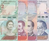 Venezuela, 2 Bolivares, 5 Boivares, 10 Bolivares and 20 Bolivares, 2018, UNC, (Total 4 banknotes)
Estimate: $ 5-10