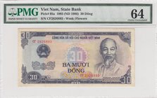 Vietnam, 30 Dong, 1985, UNC, p95a
PMG 64, serial number:CF2826893
Estimate: $ 25-50