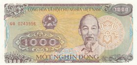 Vietnam, 1000 Dong, 1988, UNC, p102a
serial number: GQ 0243956, Portrait of HCM
Estimate: $ 20-40